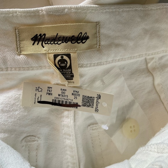 Madewell Flea Market Flare Jeans Pure White Mid Rise Size 25 NWT - Picture 11 of 13